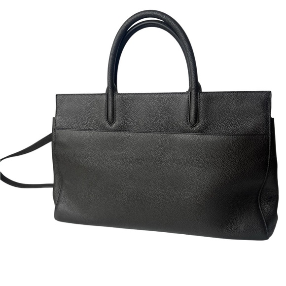 Saint Laurent Cabas Rive Gauche Charcoal Black Tote Crossbody Handbag - Picture 3 of 15